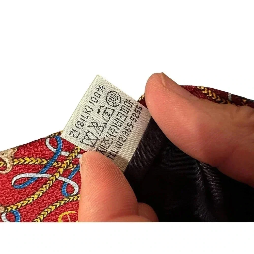 Michiko London Men's Red Silk Elephant Print Necktie Size OS